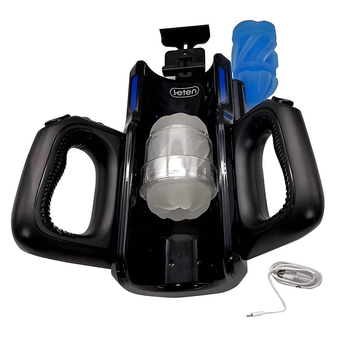 Leten-dual-handle-telescopic-masturbator-real-product-display