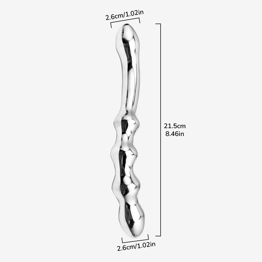 Ripple Curve Stainless Steel Pleasure Wand