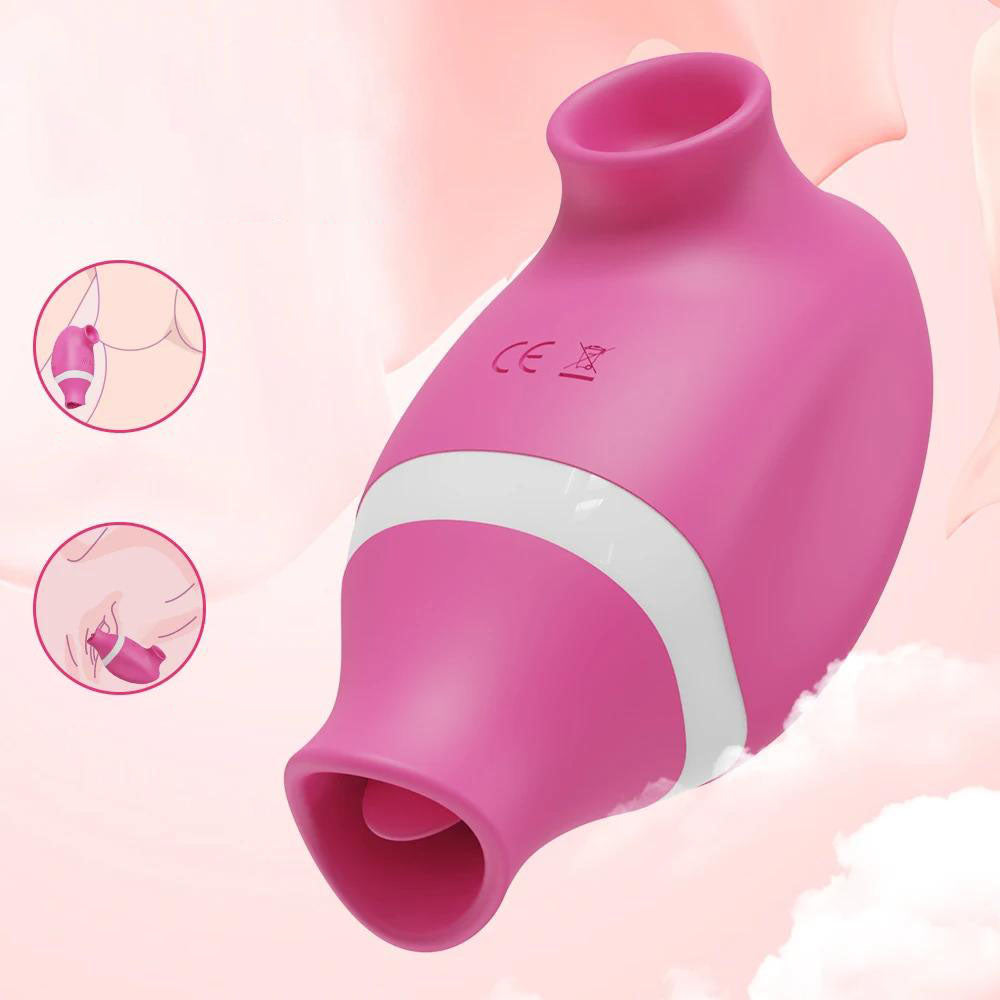 Travel Friendly 2-in-1 Sucking and Licking Vibrator Luveden Travel Friendly 2-in-1 Sucking and Licking Vibrator Luveden