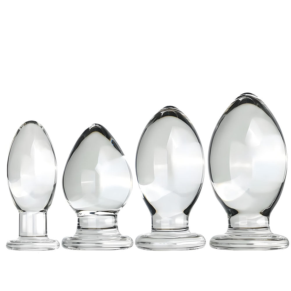 Egg Shape Glass Anal Plug Luveden Egg Shape Glass Anal Plug Luveden