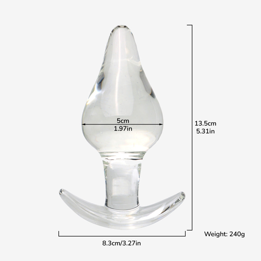 Pear Drop Glass Anal Plug