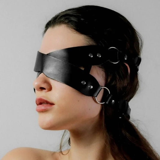 AdjustableLeatherCosplayMaskblindfold_1