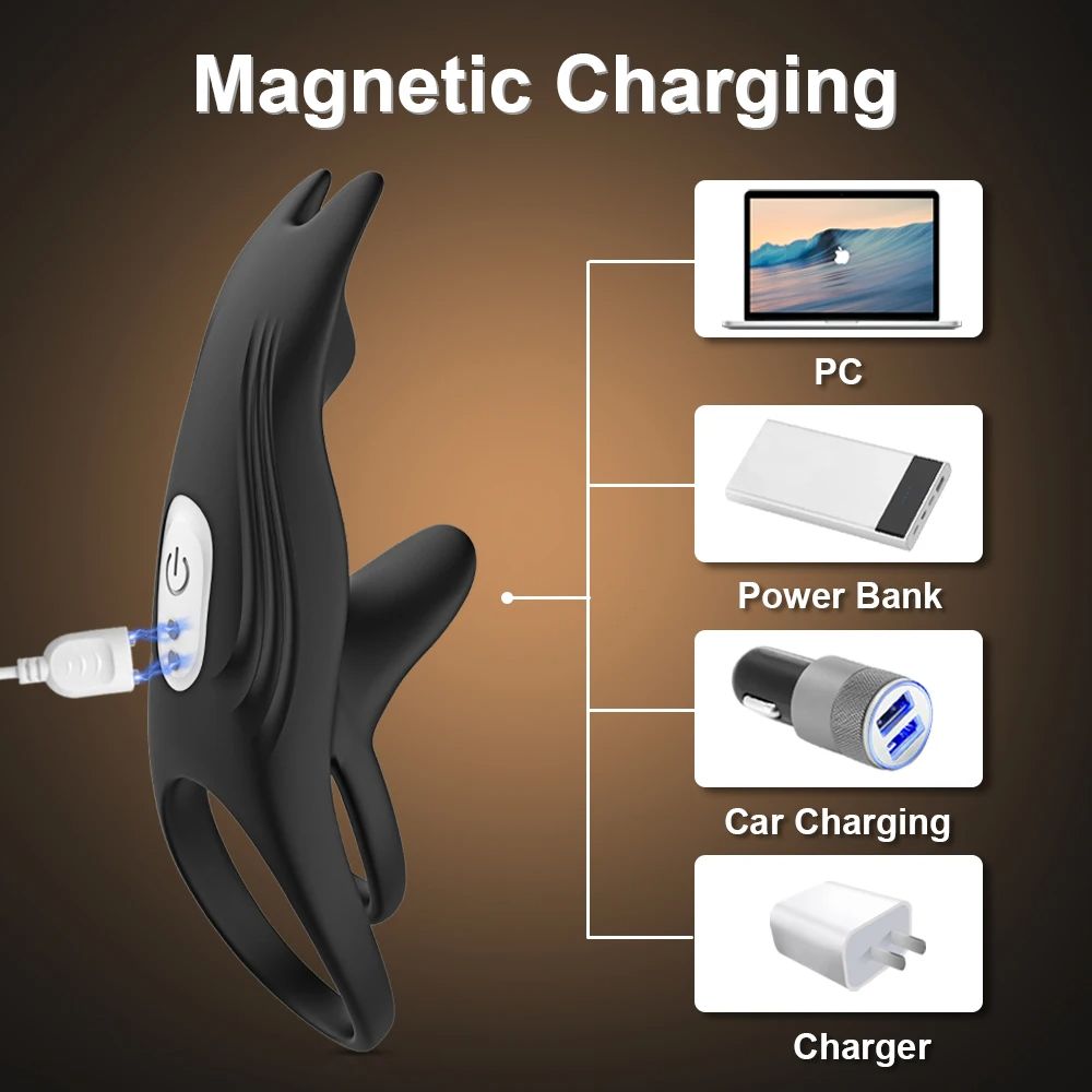 Black-Cat-Couples-Penis-Ring-magnetic-charging