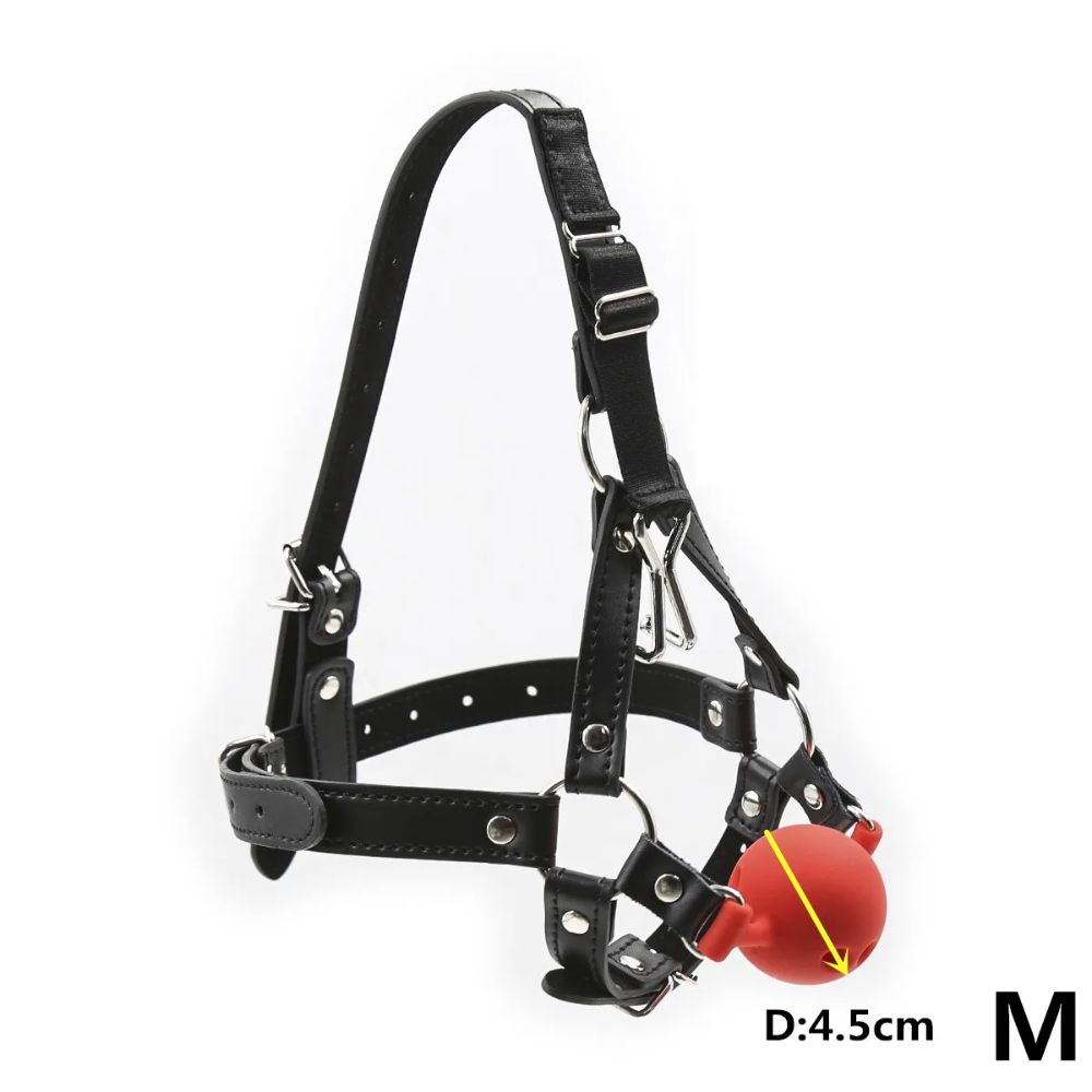 Bondage-Harness-with-Gag-and-Hook-Red-M