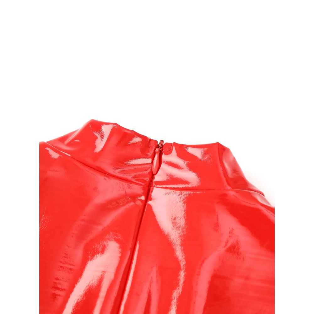 CutoutOpenChestPatentLeatherBodysuitred6