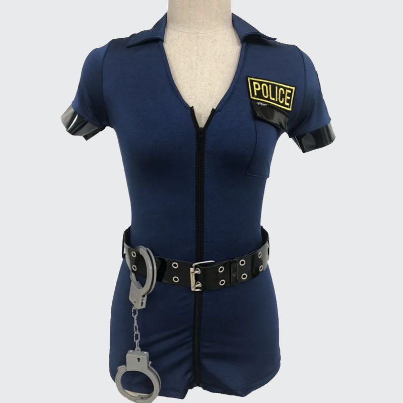 DarkBlueSexyShortPolicewomanCostumefront