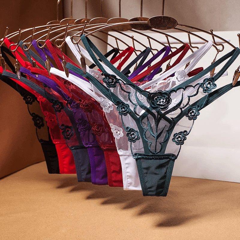 EmbroideredSexyG-StringPanties7colors