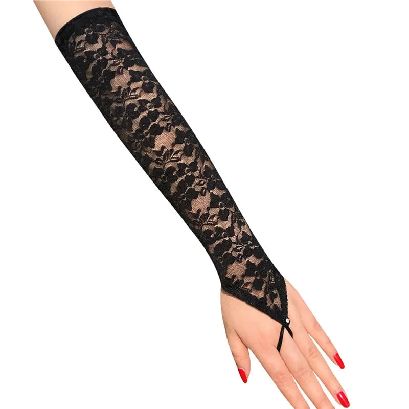 FloralPrintLaceFingerlessGloves_5