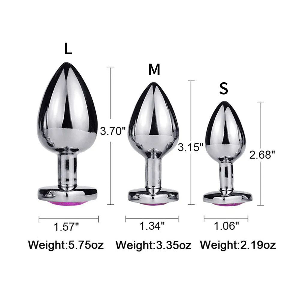 HeartStainlessSteelAnalPlugSizes