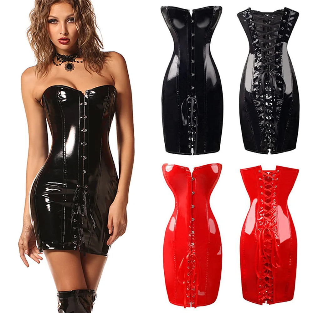 HotPVCLeatherCorsetDress_7