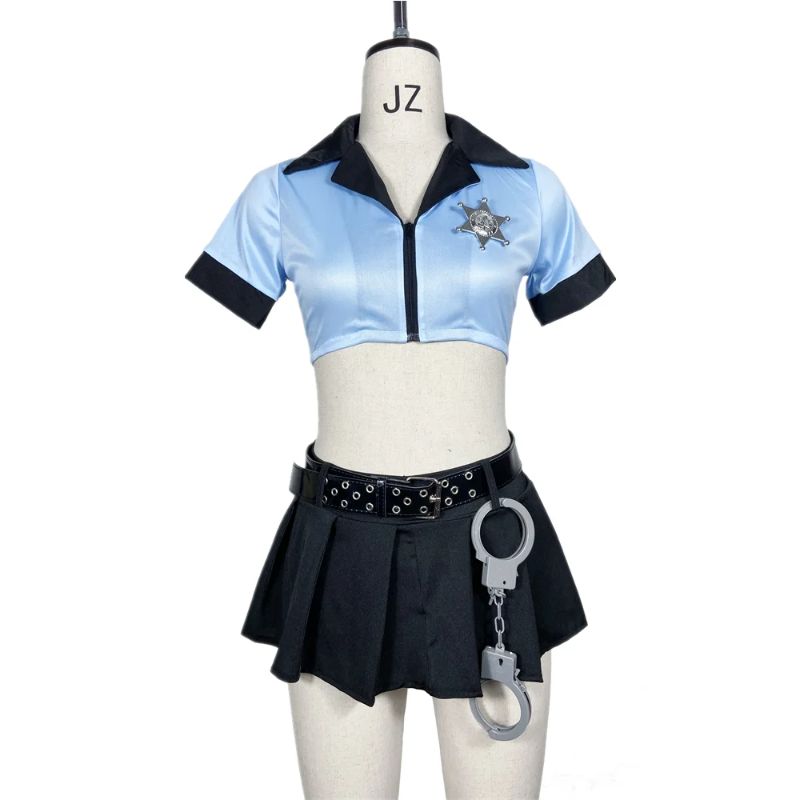 LightBlueSexyPolicewomanUniform_8