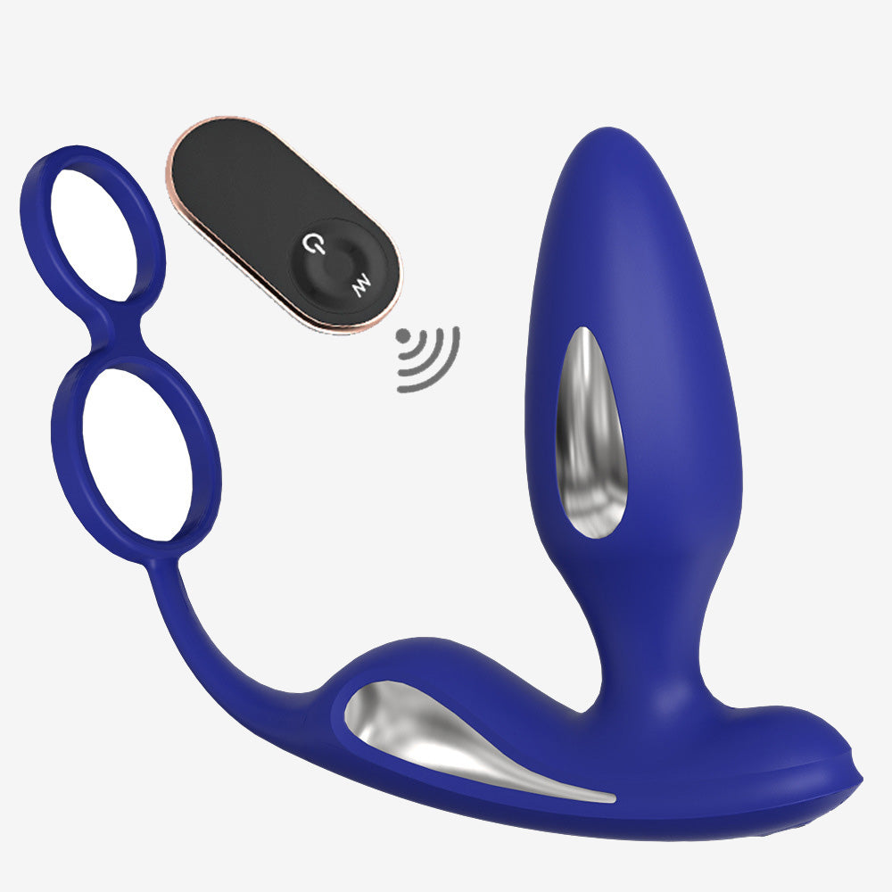 Lightning Electric Shock Anal Plug with Cock Ring