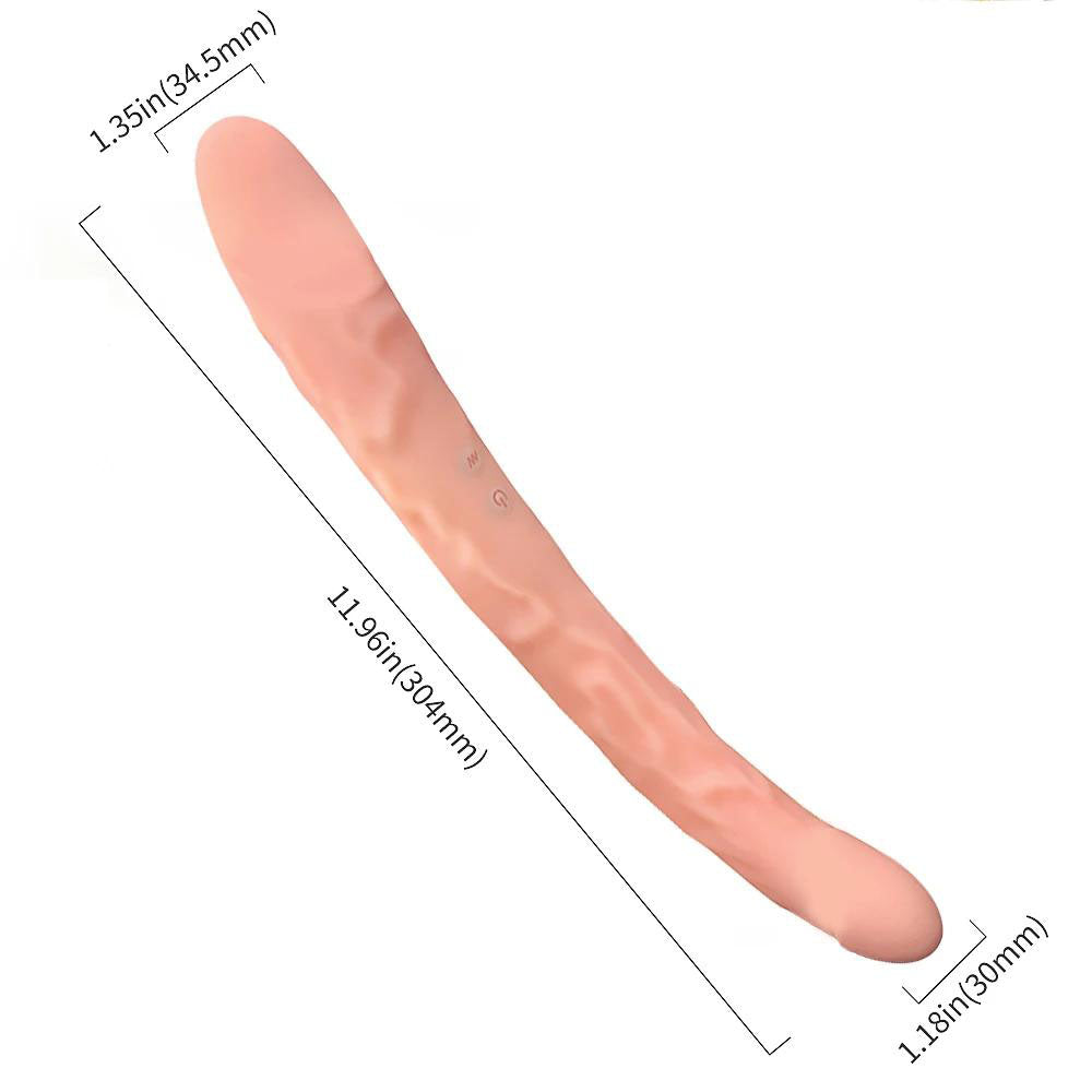 Long-Double-Pleasure-Dildo-Vibrator-30cm-Flesh