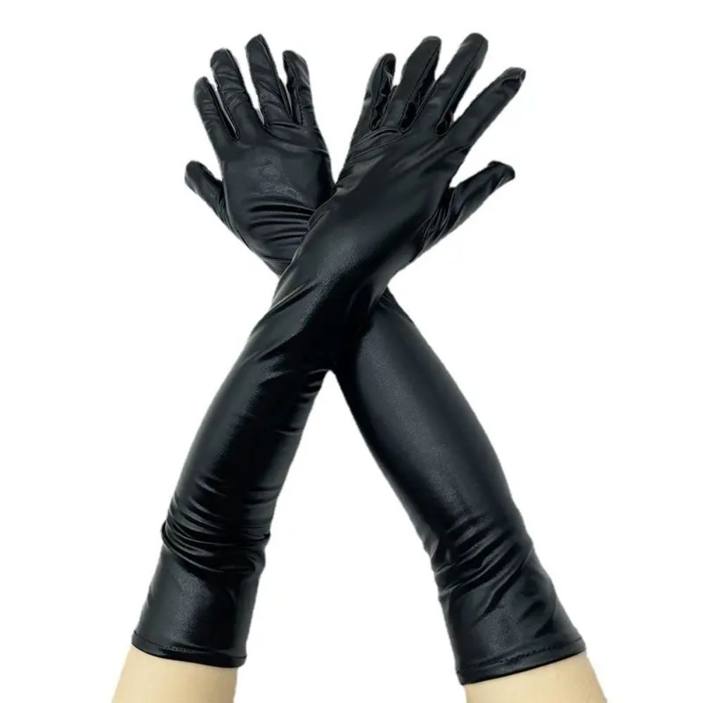 LongPatentLeatherPoleDanceGloves_4