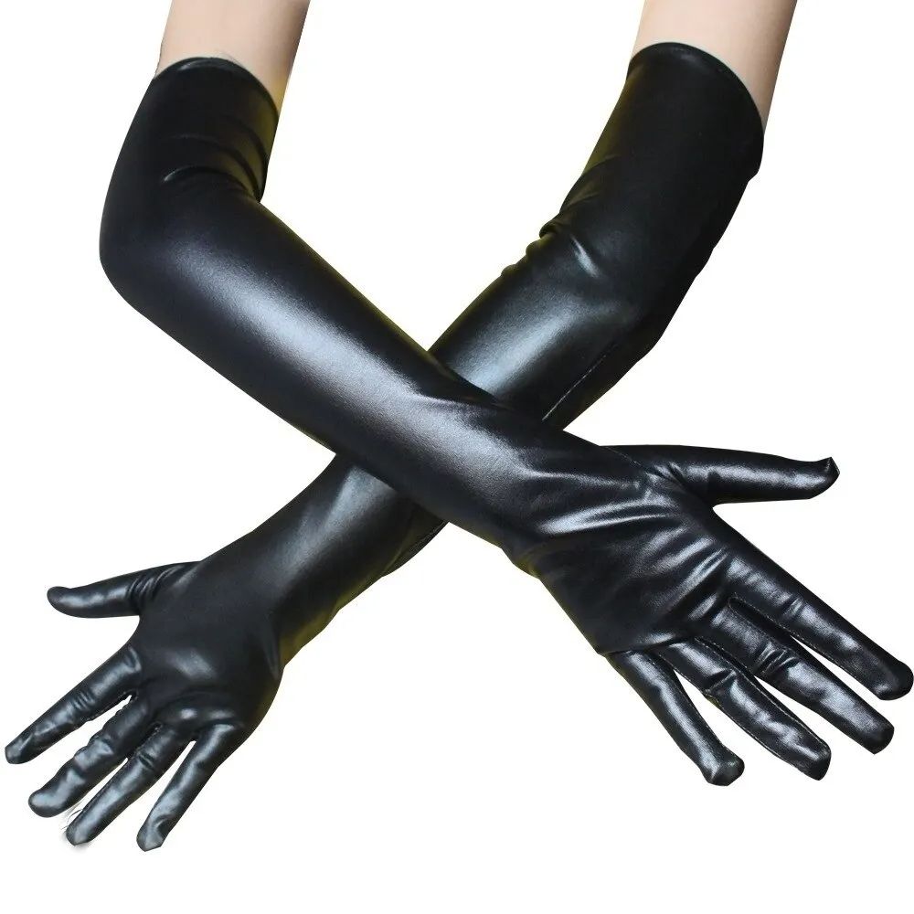 LongPatentLeatherPoleDanceGloves_5