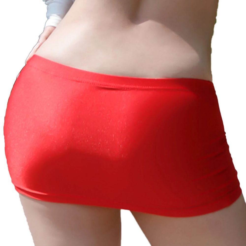 Low-Rise-Elastic-Waistband-Mini-Skirt-Red_Back