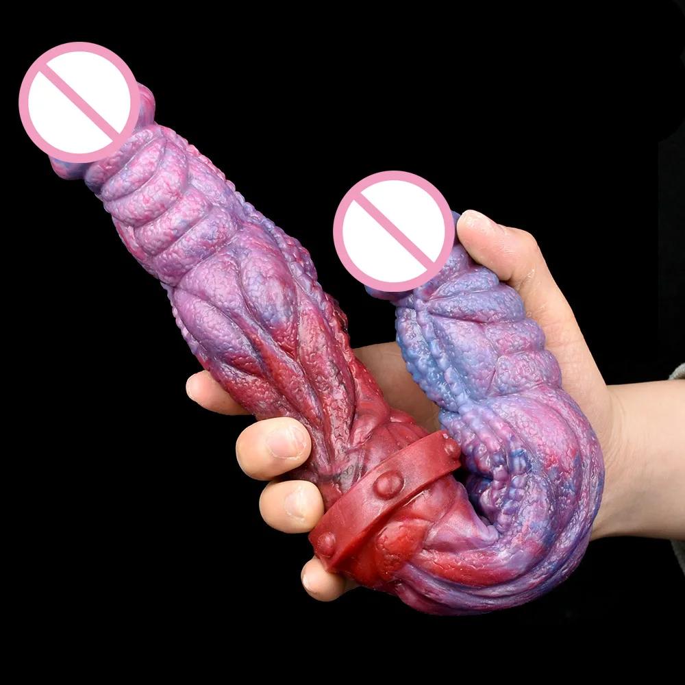 NNSX-double-headed-magic-dragon-dildo-bending-by-hand