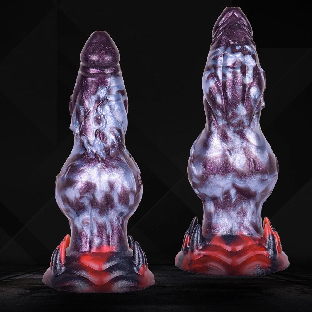 NNSX-tusk-knotted-realistic-dildo-SD5179-front-and-back