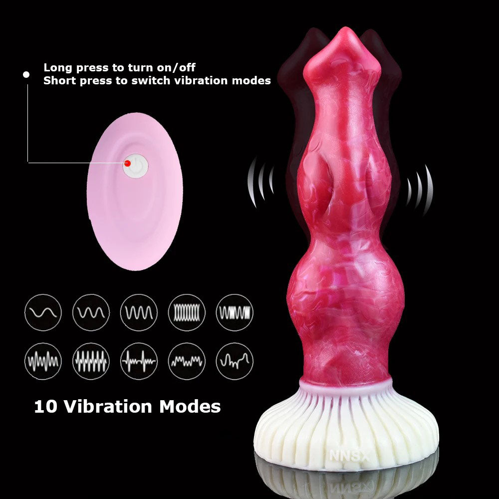 NNSX-wireless-remote-knotted-dildo-vibrator-10-vibration-modes