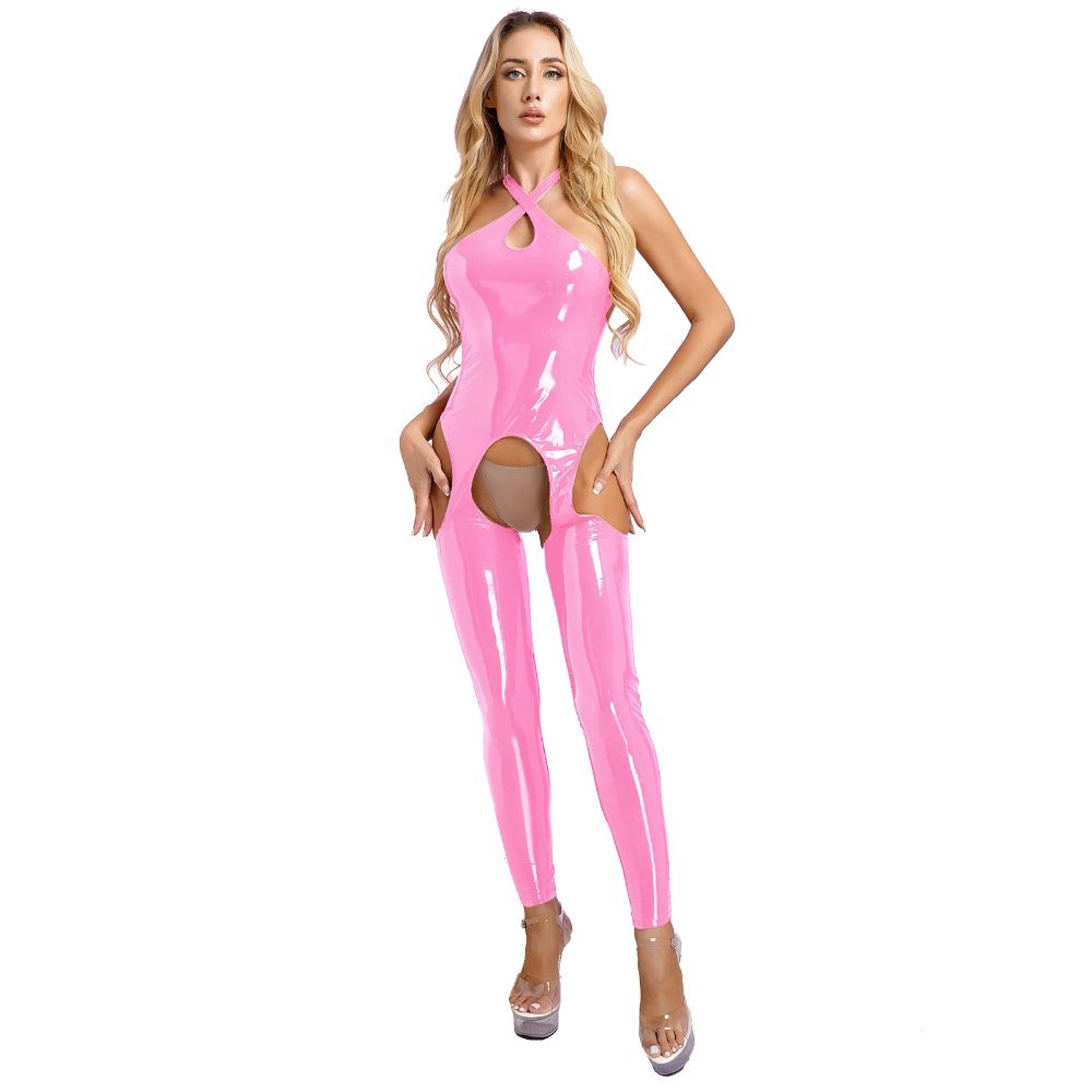 OpenCrotchLatexCatsuitwithStockingspink1