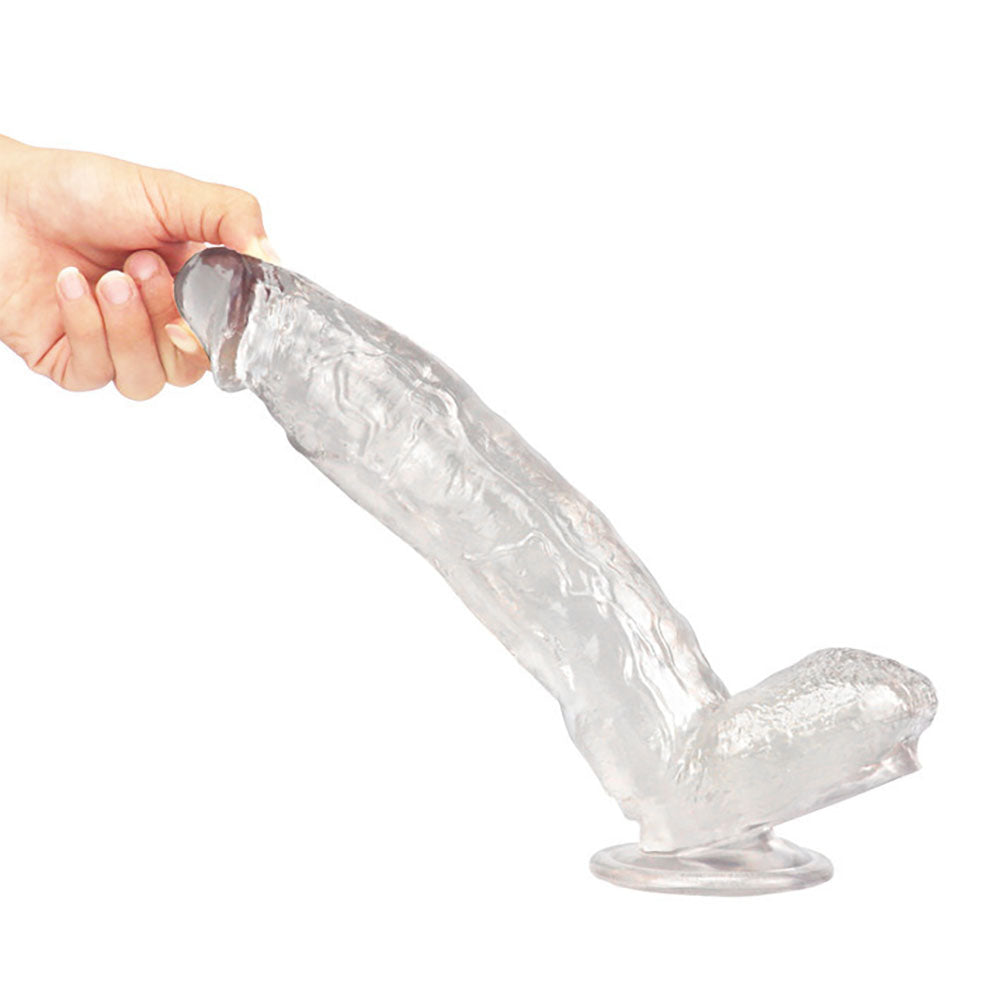 Realistic-12-inch-Dildo-with-Suction-Cup-Clear