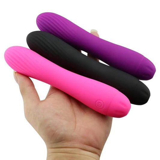 Rechargeable-Silicone-Wasp-Waisted-Vibrator-on-a-hand