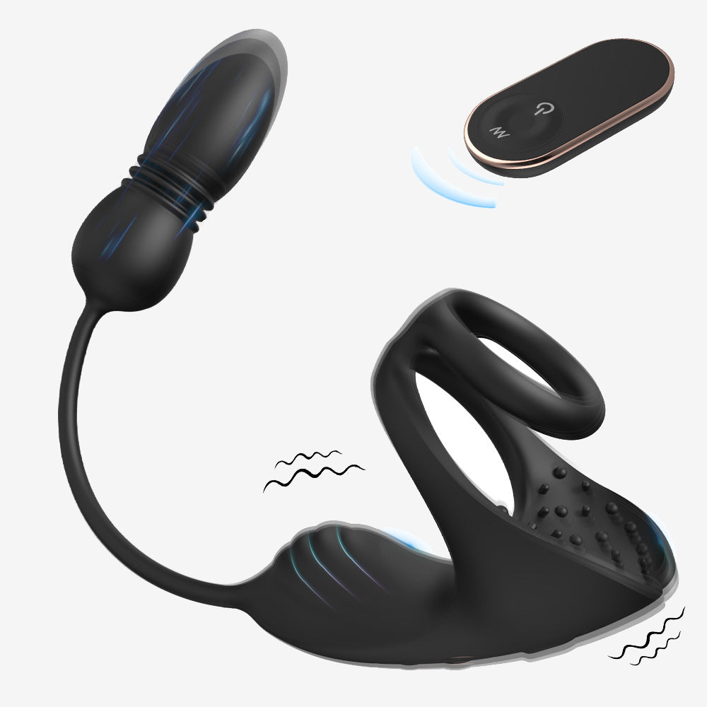 Rusru Thrusting Prostate Massager with Cock Rings