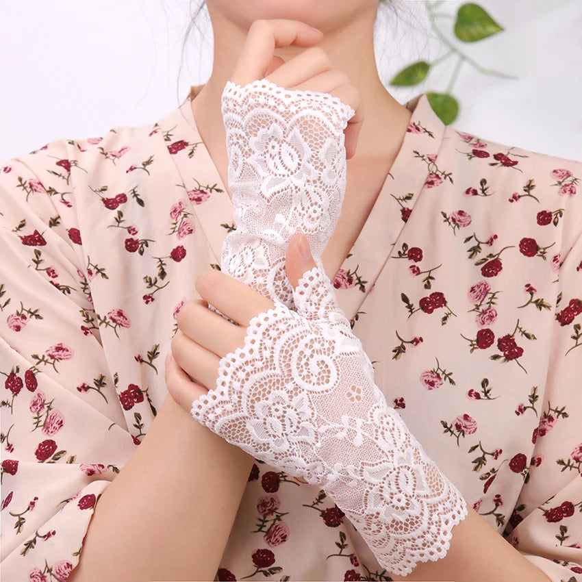 Sexy Lace Fingerless Driving Gloves