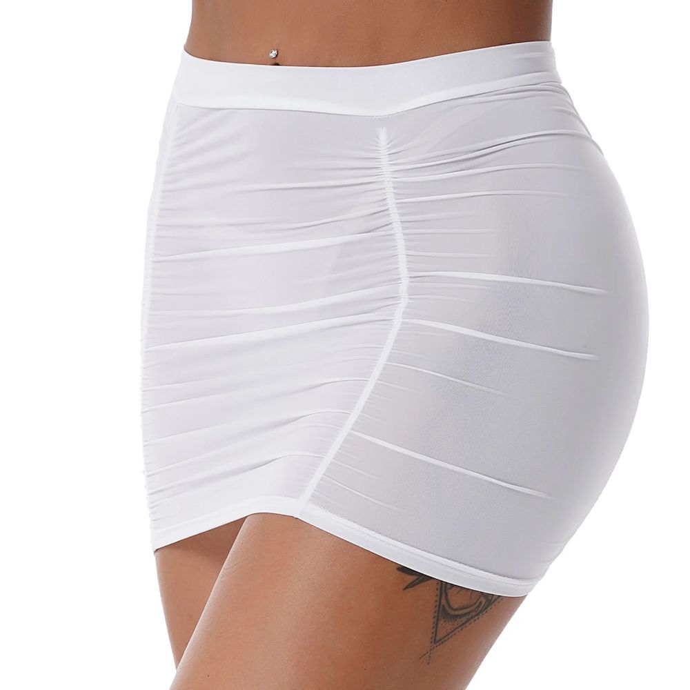 Stretchy-Ruched-Miniskirt-White_5