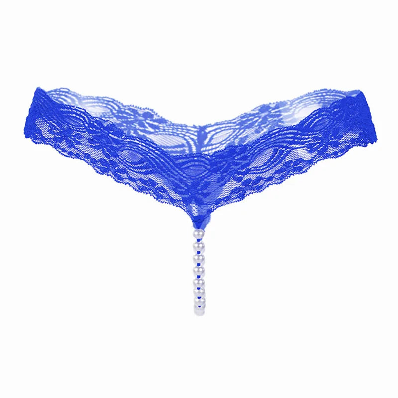 T-backPearlsStringLacePantyKL107blue