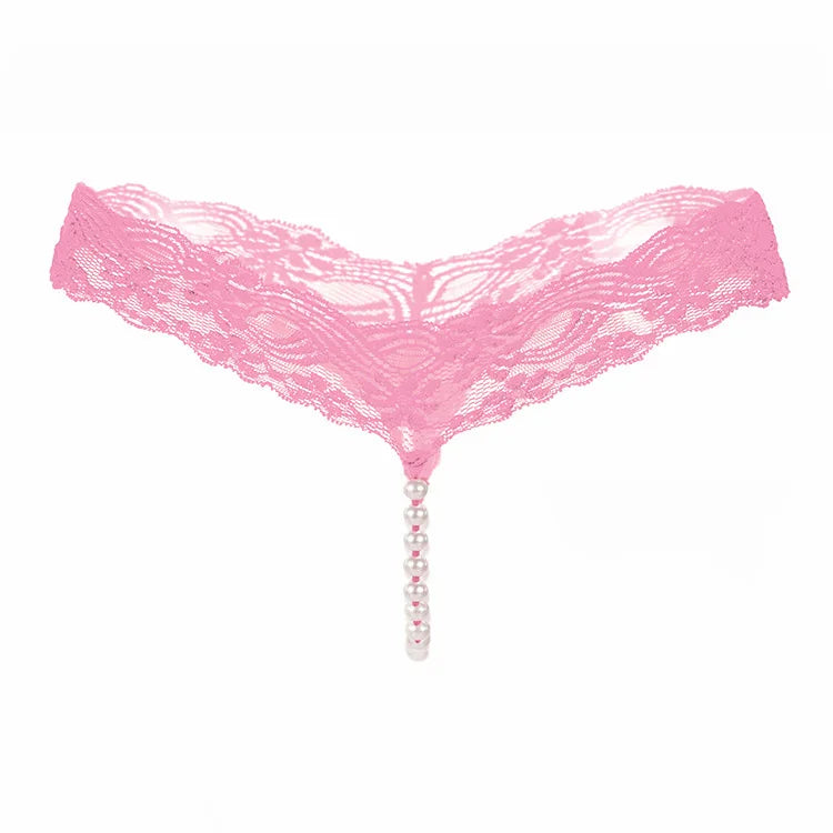 T-backPearlsStringLacePantyKL107pink