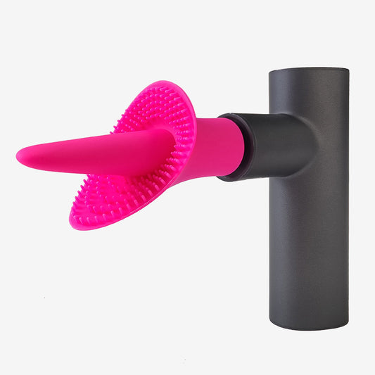 Tongue-Shaped Head for Massage Gun
