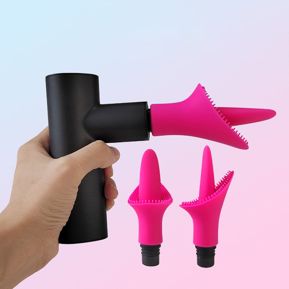 Tongue-Shaped Head for Massage Gun