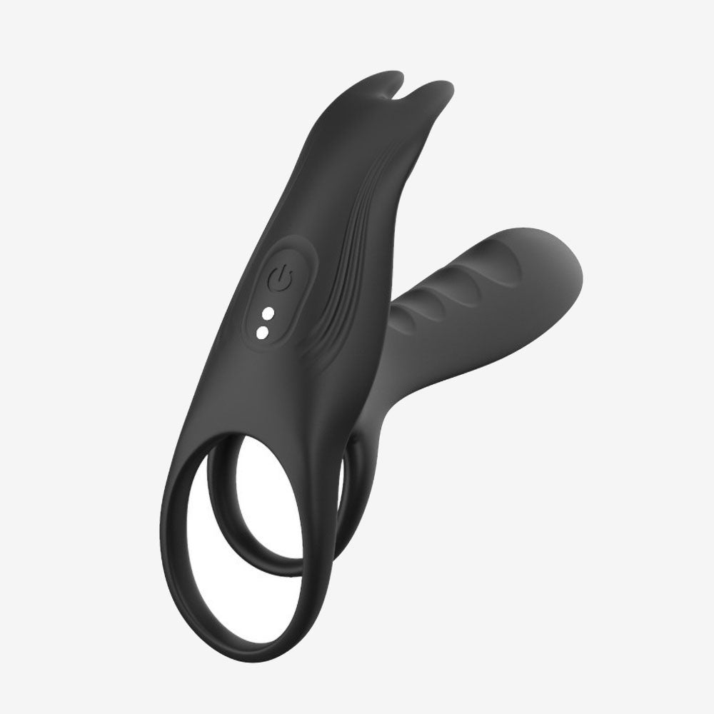 Black Fox Couples Vibrating Ring