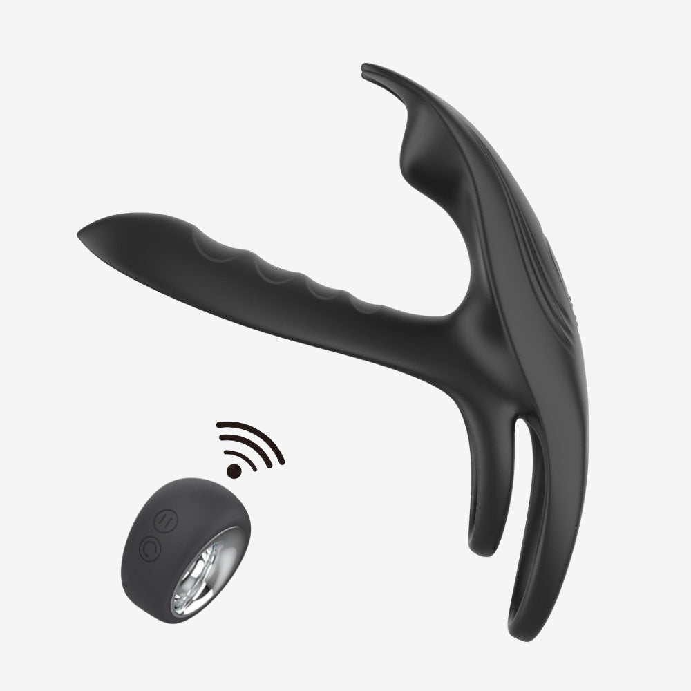 Black Fox Couples Vibrating Ring