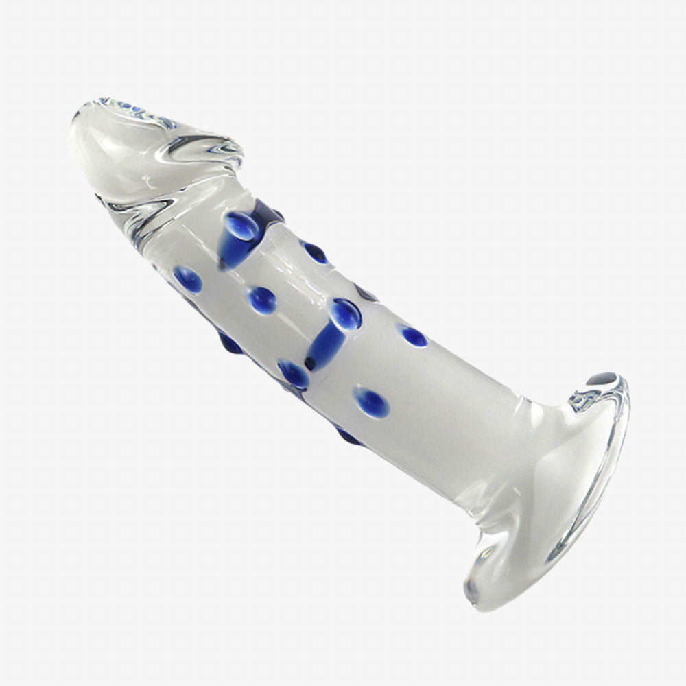 Blue Wave Glass Dildo