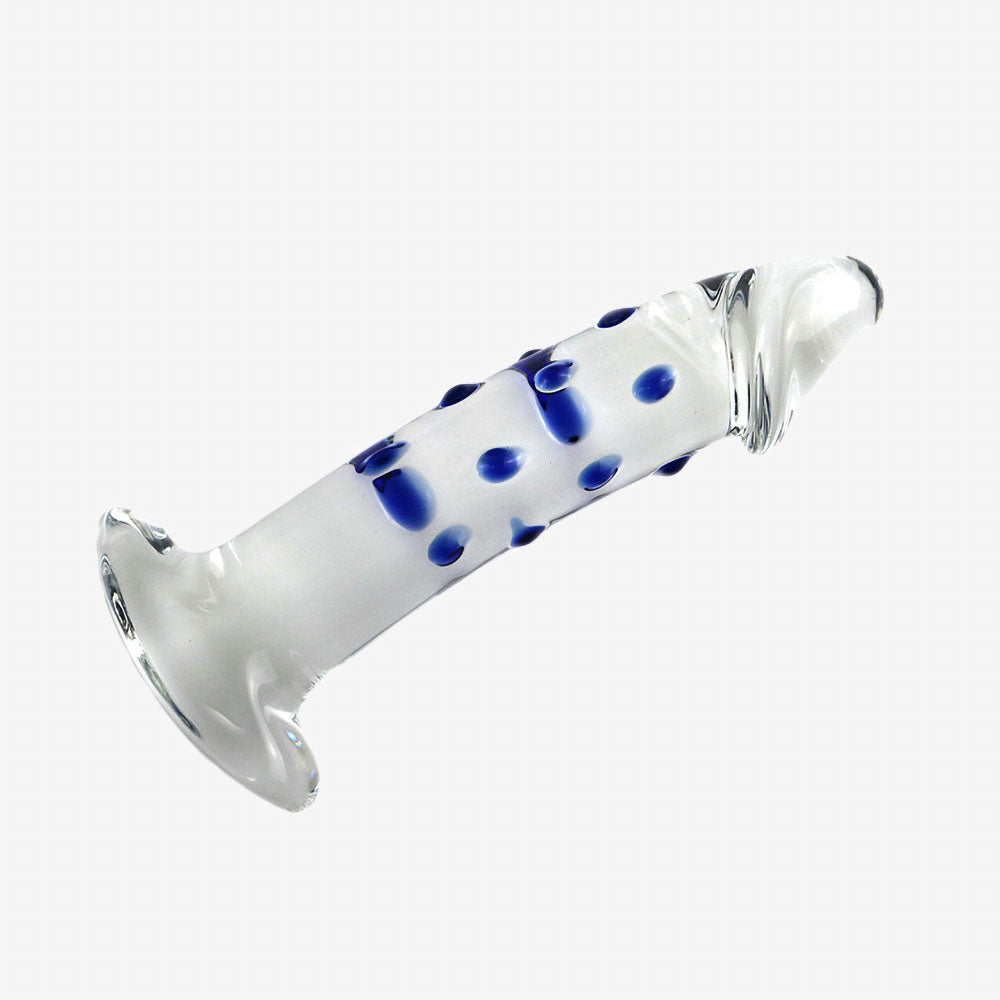 Blue Wave Glass Dildo