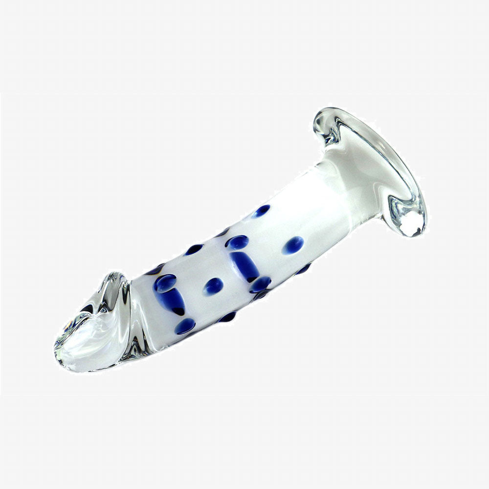Blue Wave Glass Dildo