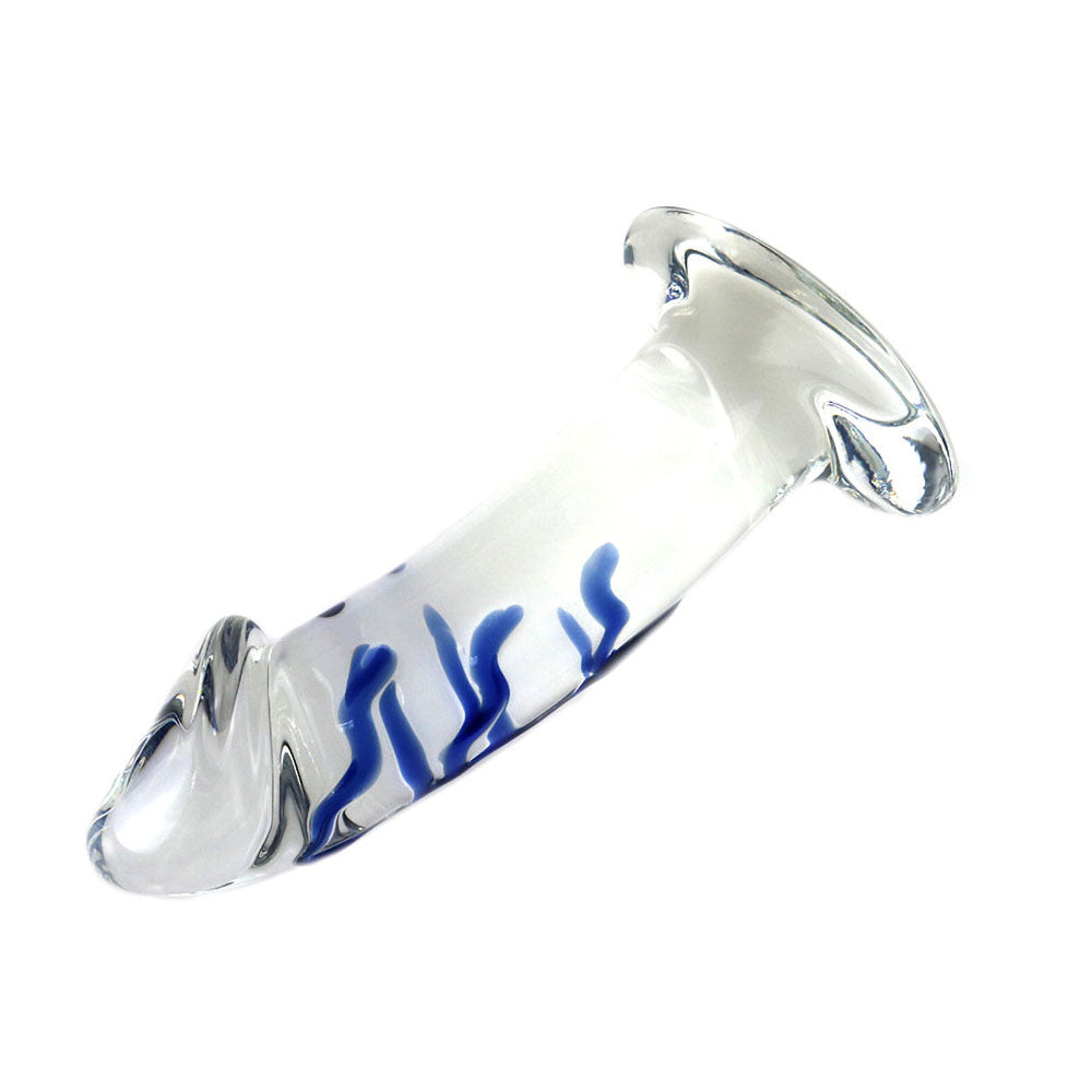 Blue Wave Glass Dildo