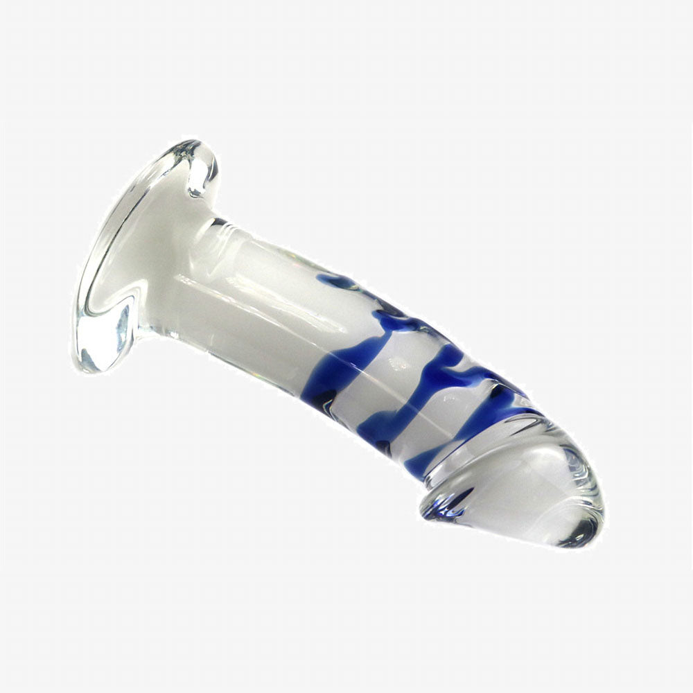 Blue Wave Glass Dildo