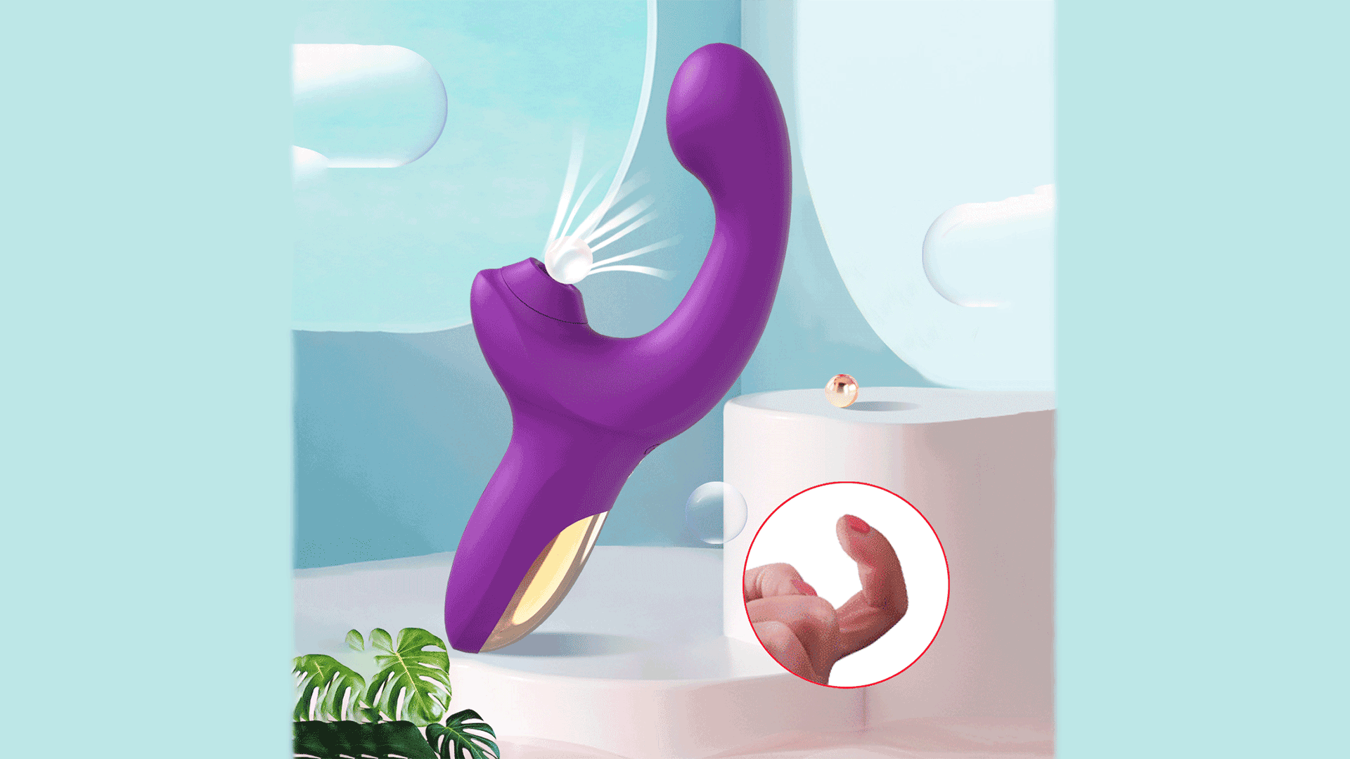 Clit Sucker and G-spot Fingering Vibrator Luveden Clit Sucker and G-spot Fingering Vibrator Luveden
