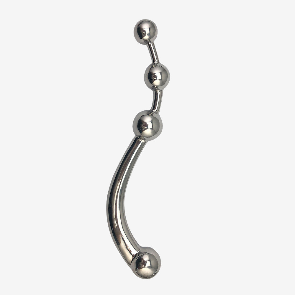 Curved Beads Stainless Steel Wand