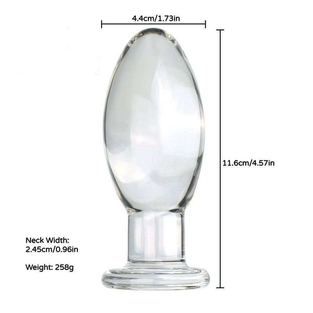 Egg Shape Glass Anal Plug Luveden Egg Shape Glass Anal Plug Luveden