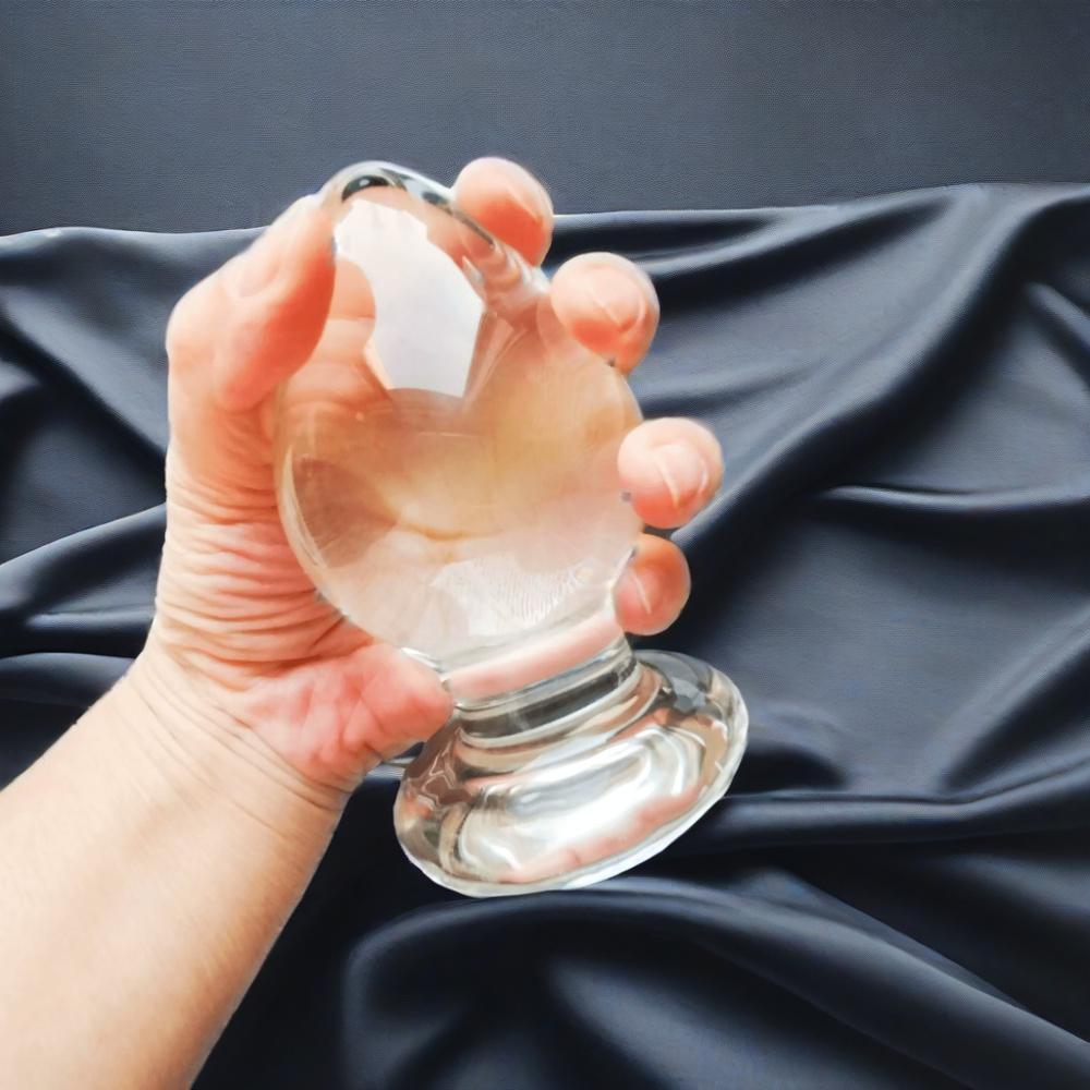 Egg Shape Glass Anal Plug Luveden Egg Shape Glass Anal Plug Luveden