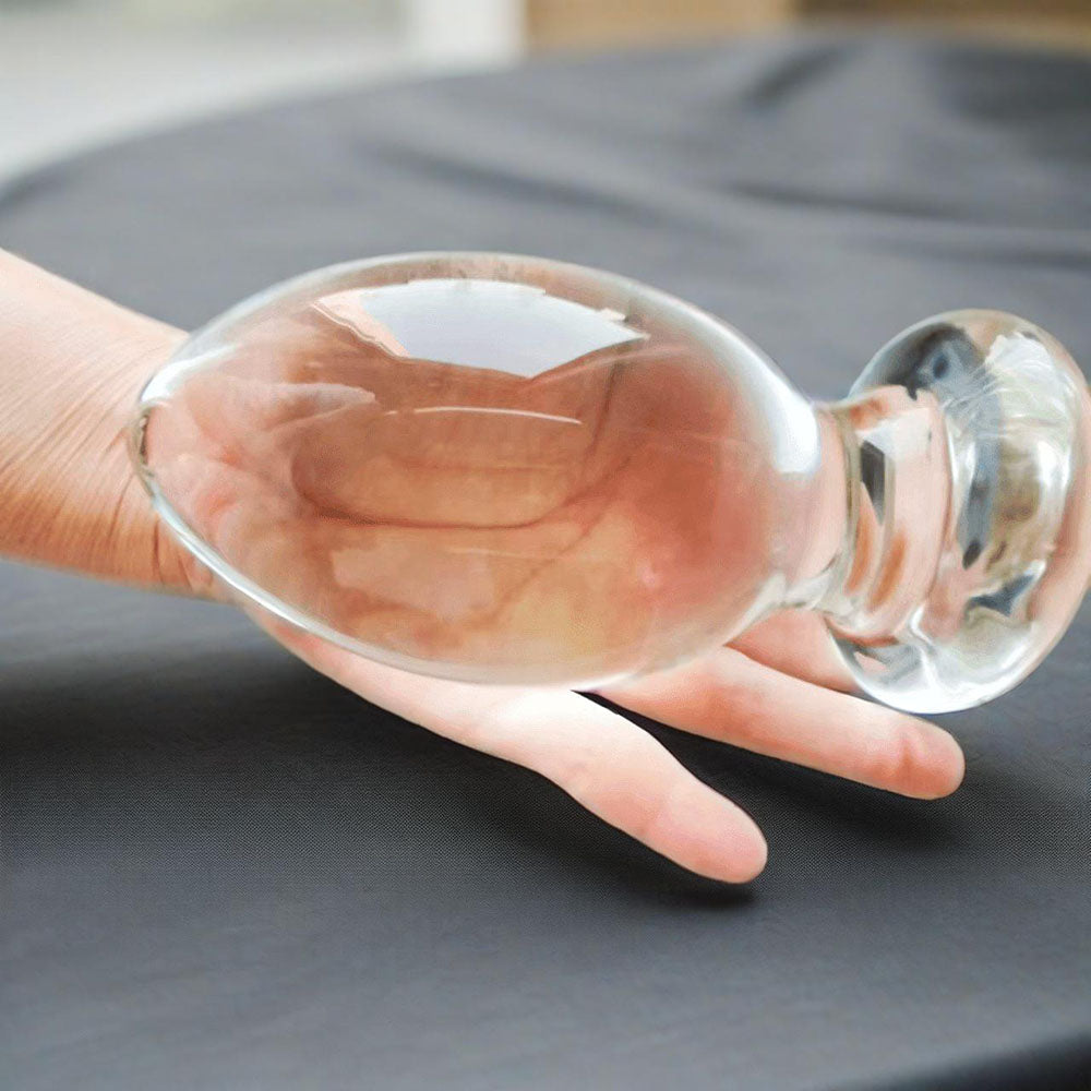 Egg Shape Glass Anal Plug Luveden Egg Shape Glass Anal Plug Luveden