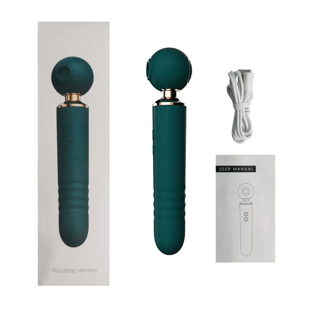 Magic Wand Vibrator with Sucking Patting and Thrusting Functions Luveden Magic Wand Vibrator with Sucking Patting and Thrusting Functions Luveden