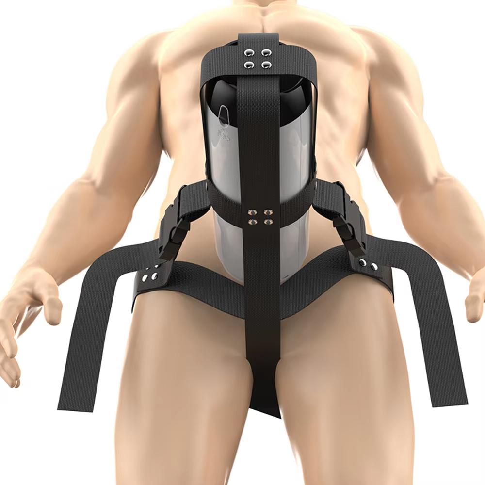 Hands Free Adjustable Strap-on for Male Masturbator