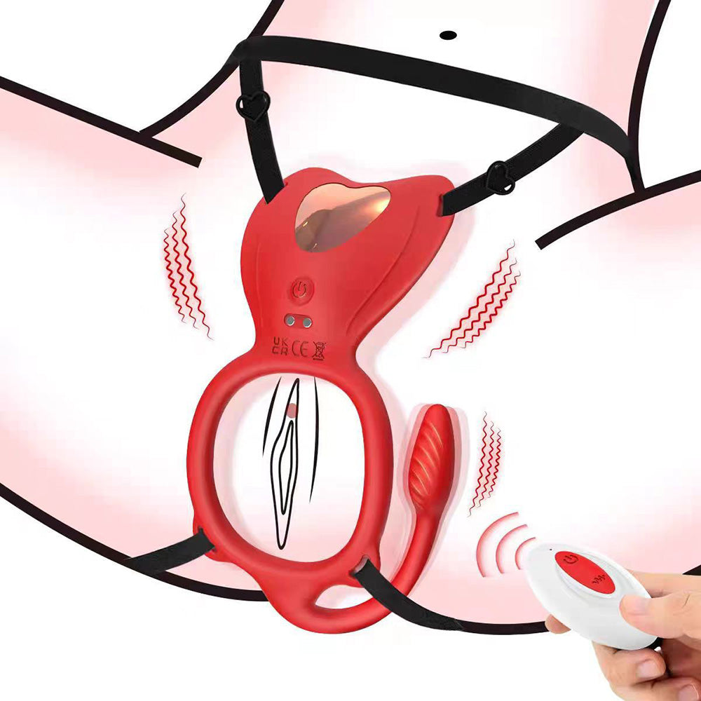 Heart-shaped Wearable Vibrator Panties for PIV Use