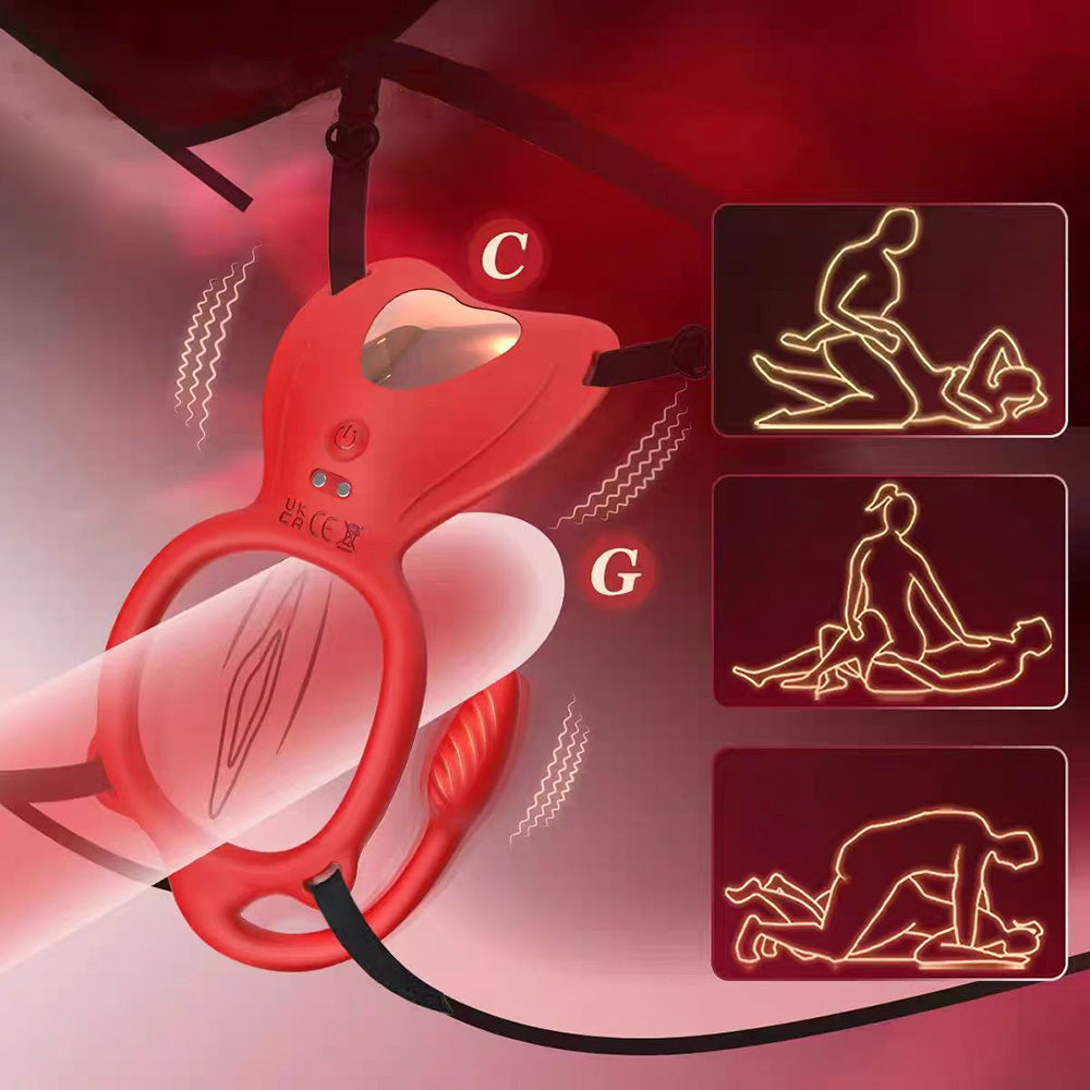 Heart-shaped Wearable Vibrator Panties for PIV Use