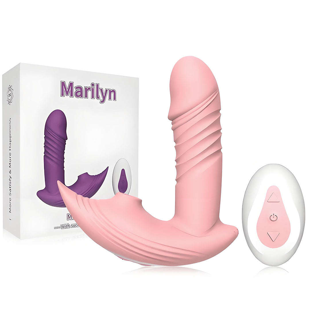 Marilyn Wearable Thrusting Dildo with Clit Sucker